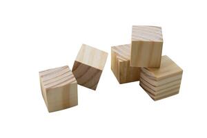 wooden blocks on a white background photo