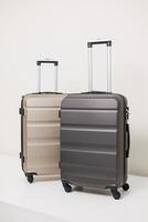 Two suitcases for travel. Large suitcases. Concept of tourism. photo