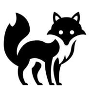 black fox logo creative and original for your business or company logotype illustration isolated on white background vector