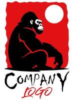 monkey logo creative and original for your business or company logotype illustration isolated on white background vector