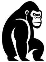 monkey gorilla chimpanzee logo creative and original for your business logotype illustration isolated on white background vector