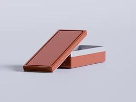 A small box with a lid on a white surface photo