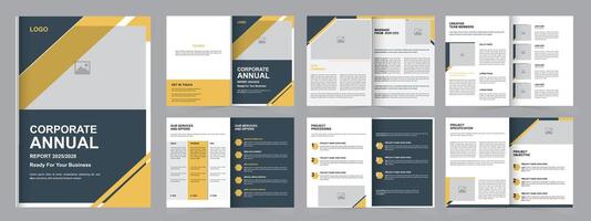Unique Professional Annual Report Design Template, for Annual Report, Business Report, Financial Report or Multipurpose Brochure vector