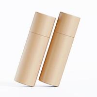 Two empty cardboard tubes on a white background photo