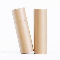 Two empty cardboard tubes on a white surface photo