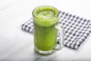 Lemon and mint cold smoothie photo