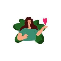 Self Love Concept,Confidence and Mental Well Being Through Self Hugging vector