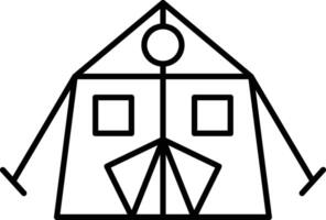 Tent Line Icon Design vector