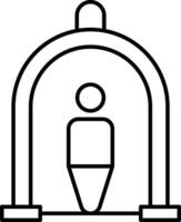 Security Checkpoint Line Icon Design vector