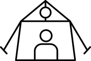 Shelter Line Icon Design vector