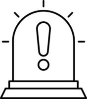 Security Alarm Line Icon Design vector