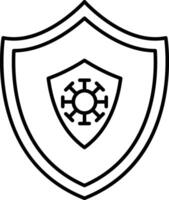 Antivirus Line Icon Design vector