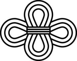 Survival Rope Line Icon Design vector