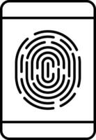 Biometrics Line Icon Design vector