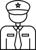 Security Guard Line Icon Design vector