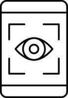 Eye Scan Line Icon Design vector