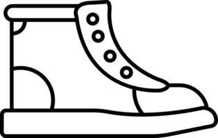 Hiking Boots Line Icon Design vector