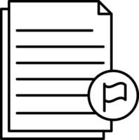 Note Flag Line Icon Design vector
