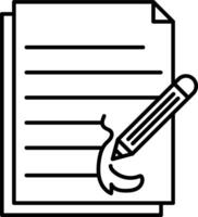 Write Line Icon Design vector