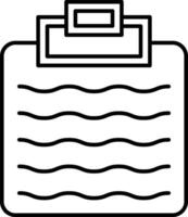 Short Notes Line Icon Design vector