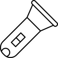 Flashlight Line Icon Design vector