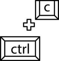 Shortcut Keys Line Icon Design vector