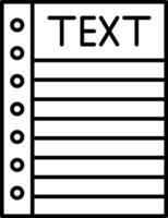 Text Document Line Icon Design vector