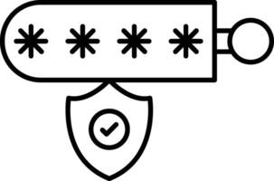 Security Token Line Icon Design vector