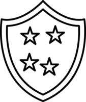 Security Badge Line Icon Design vector