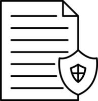 Secure Document Line Icon Design vector