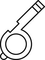 Emergency Whistle Line Icon Design vector