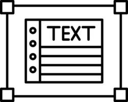 Text Box Line Icon Design vector