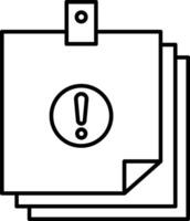 Note Alert Line Icon Design vector