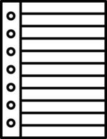 Notepad with Lines Line Icon Design vector