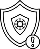Hacking Prevention Line Icon Design vector