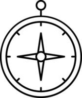 Compass Line Icon Design vector