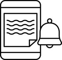 Reminder Line Icon Design vector