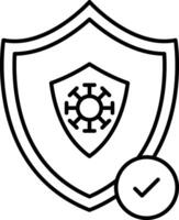 Virus Protection Line Icon Design vector