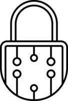 Encryption Line Icon Design vector