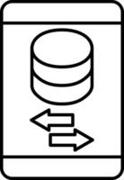 Backup and Recovery Line Icon Design vector