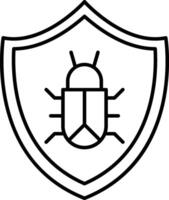 Malware Protection Line Icon Design vector