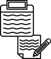 Draft Document Line Icon Design vector
