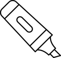 Highlighter Line Icon Design vector