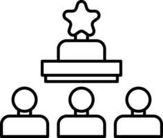 Team Leader Line Icon Design vector