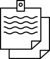 Quick Notes Line Icon Design vector