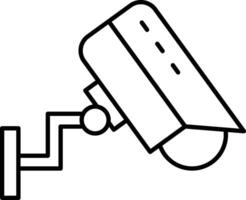 Security Camera Line Icon Design vector