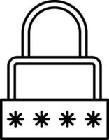Password Manager Line Icon Design vector