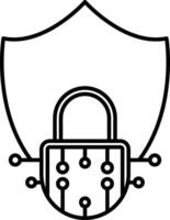 Data Encryption Line Icon Design vector