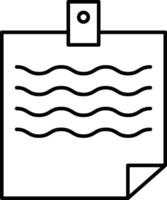 Sticky Notes Line Icon Design vector