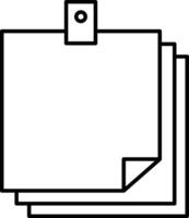Memo Pad Line Icon Design vector